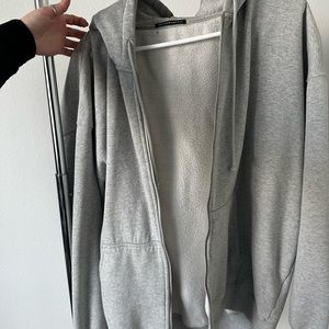 Brandy Melville oversize zip up hoodie